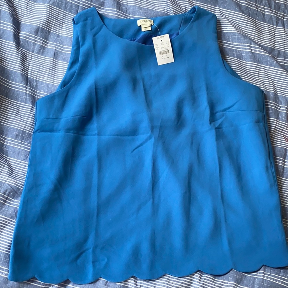 NWT J crew scalloped top